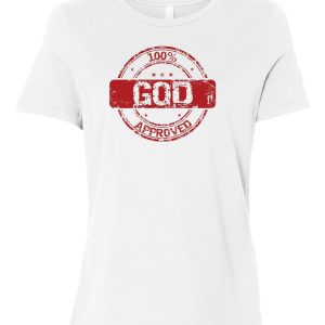 100 Percent God Approved Womens Jersey Tee